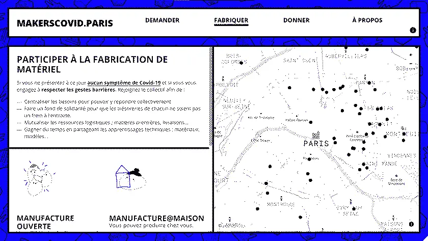 makerscovid.paris Platform